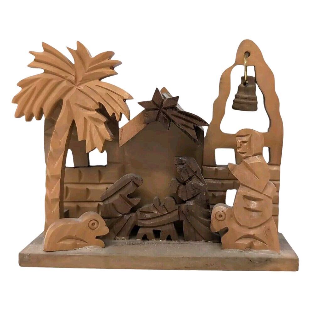 Nativity Olive Wood Hand Made in Bethlehem Israel Holy Land‎ Small